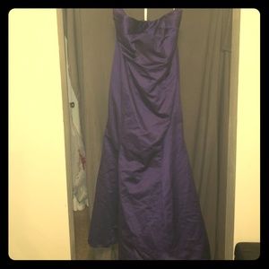 Dark purple bridesmaids dress